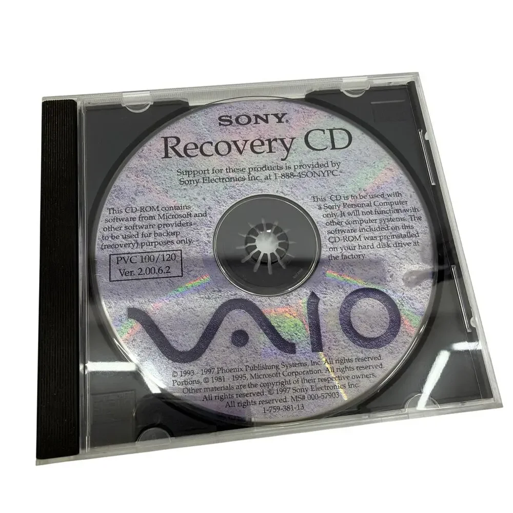 Sony VAIO Recovery CD PVC100/120 Ver 2.00 6.2 1-759-381-13
